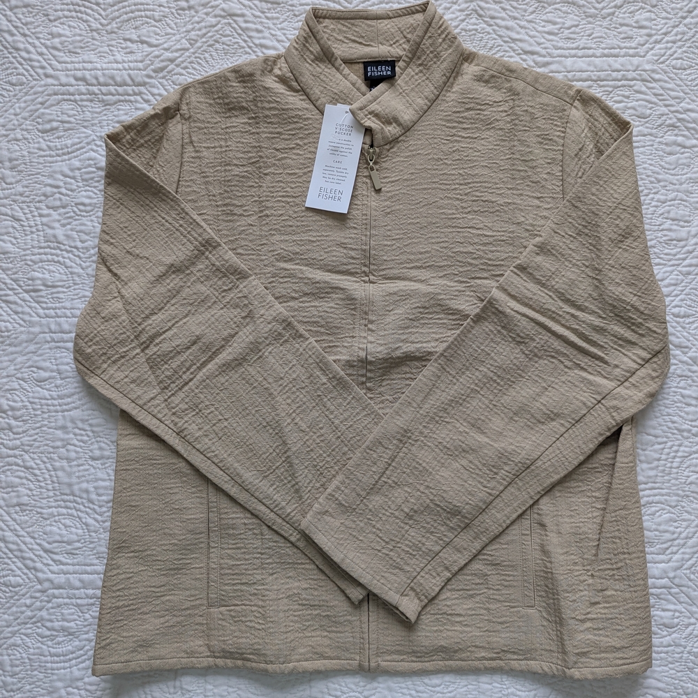 Eileen Fisher Tan Textured Jacket